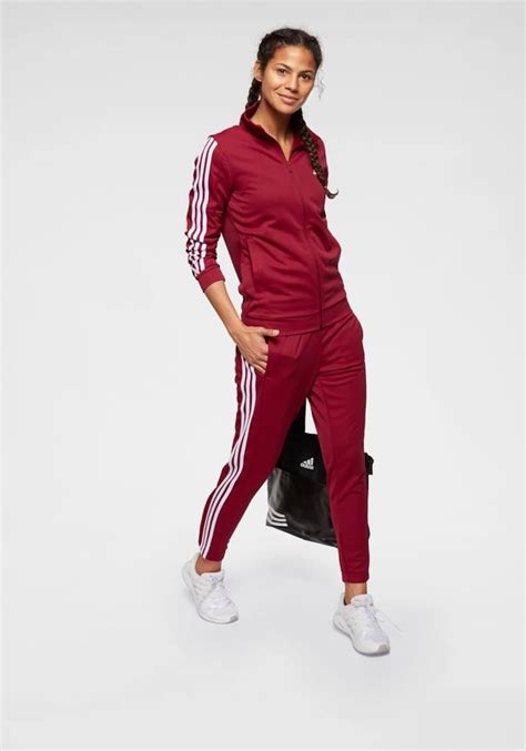 trainingsanzug adidas damen rot weiß|Trainingsanzug für Damen begeistert mit Qualität .